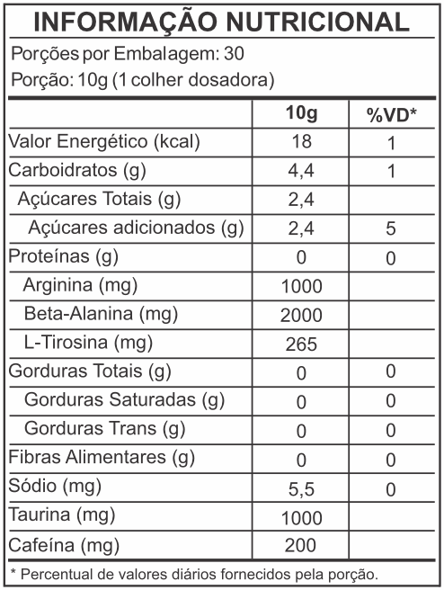 Pré-treino Nutri In Time Fury Ape – Blue Ice (300g)
